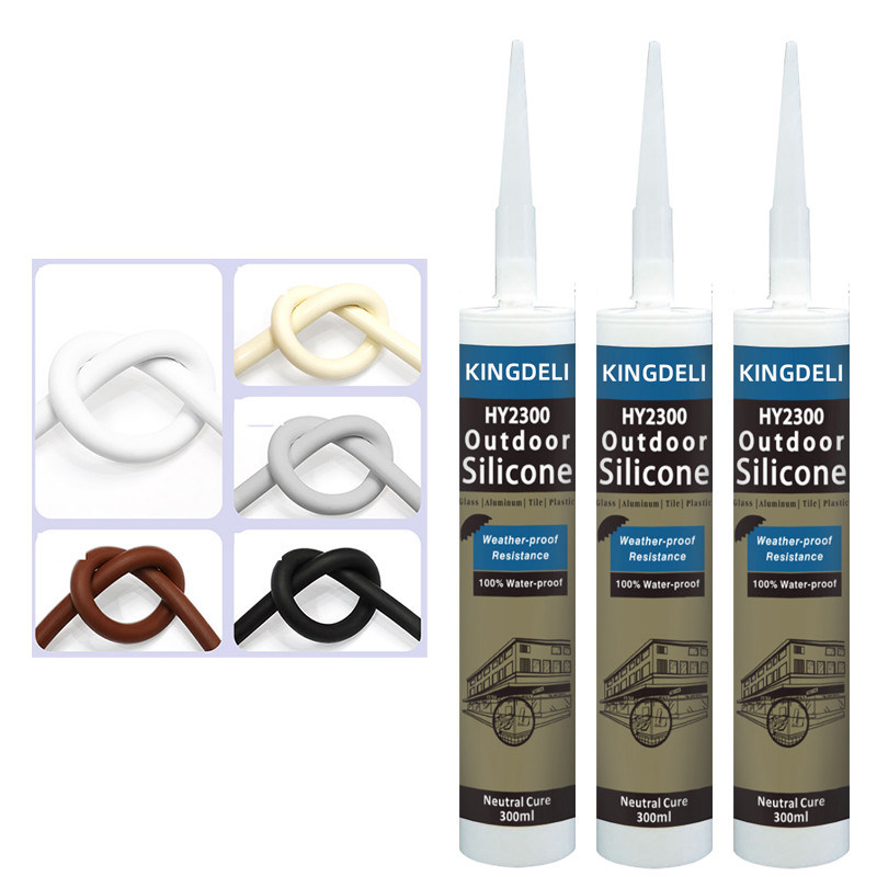 비 유독한 중립적 실리콘 밀봉제 튜브 곰팡이가 핌 증거 명백한 흑색 컬러